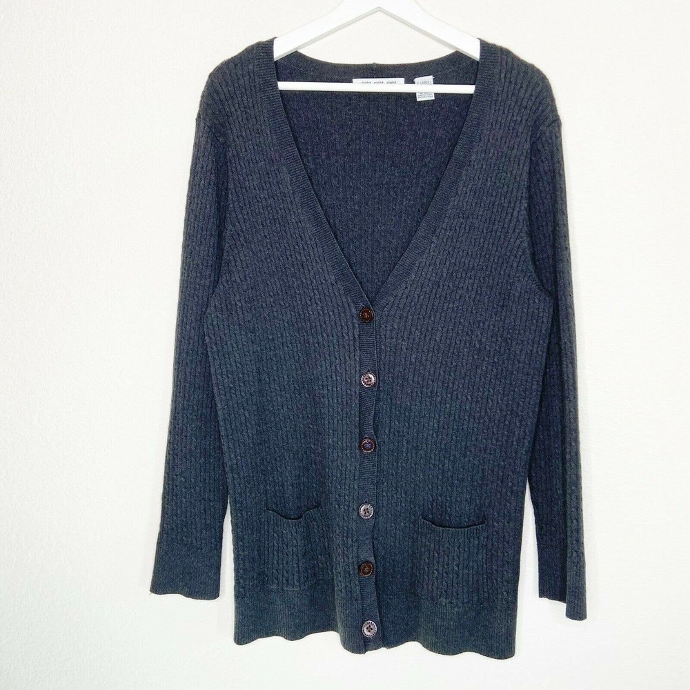 eight eight eight Cable Knit Button Up Cardigan